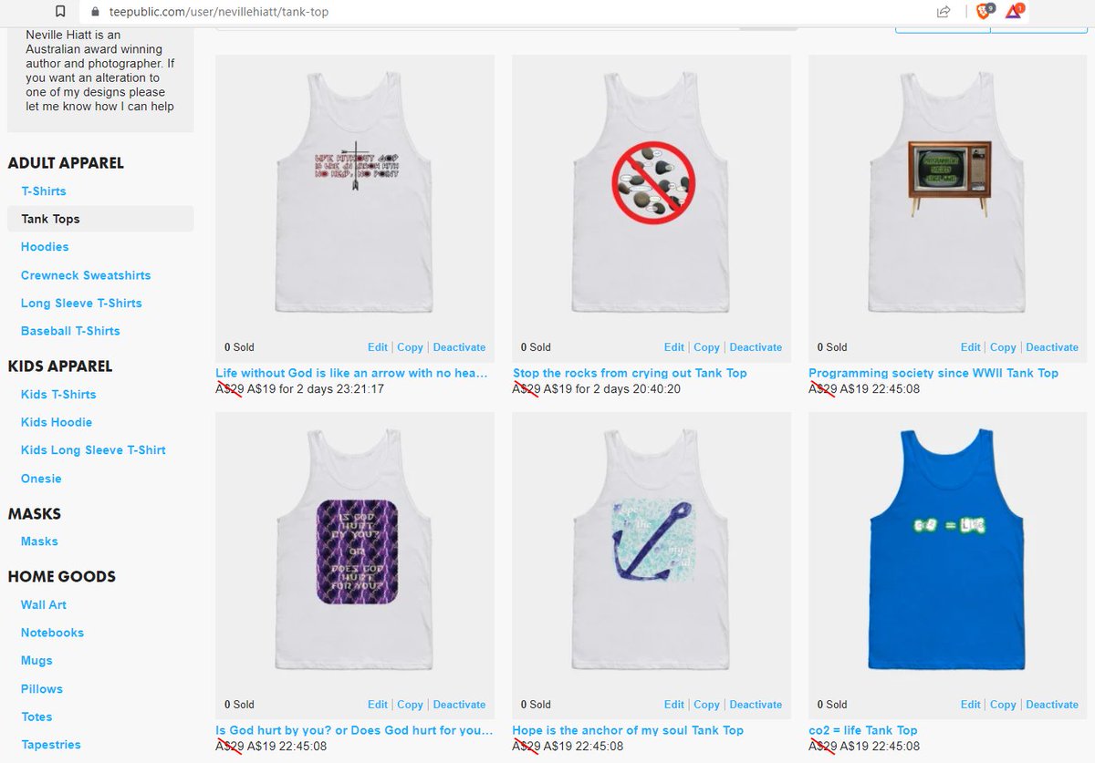 NevilleHiatt's tweet image. Sleep what's that? Haven't had much of that this year. If you need some more #Singlets or #TankTops to get you through #Summer there are now 23 designs for you to choose from in my #teepublic store teepublic.com/user/nevillehi… Order now in time for #ValentinesDay #Designer #Tshirts