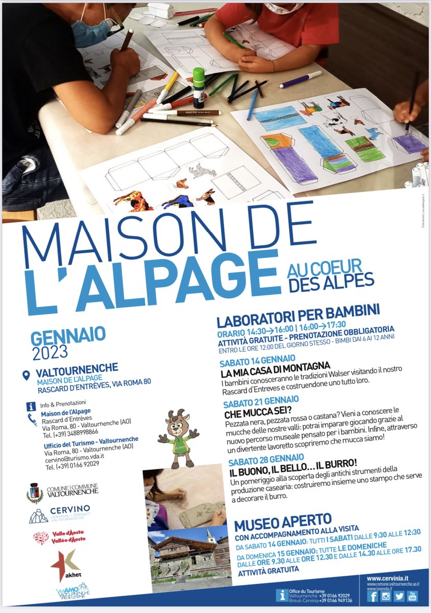CValtournenche's tweet photo. Tante esperienze da vivere alla Naidon de l’alpage https://t.co/WdhKtw1hLF