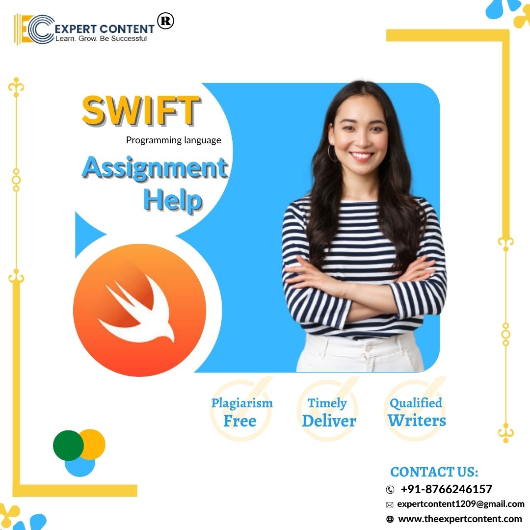 Stressed about the SWIFT programming language assignment?

Let Expert Content Help you!

We are doing Programming languages Assignments at an affordable price.

#expertcontent #Swift #swiftprogramming #programming #AssignmentHelp #Assignmentdue #education #Australia