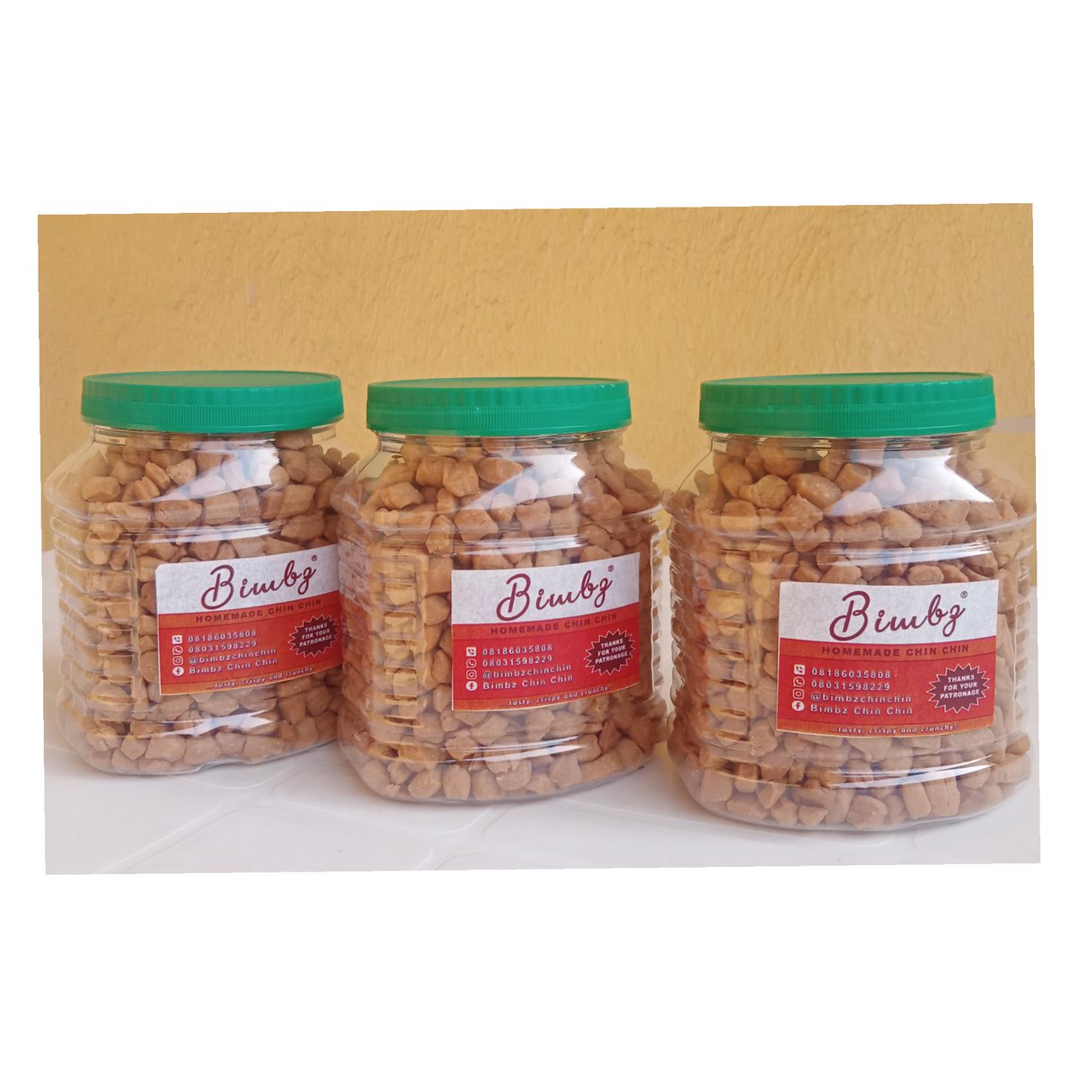 Satisfy your sweet tooth with our yummy Medium Sized Chin Chin Jar. 🤤 Perfect for on-the-go snacking or to share with friends. Price: NGN 1,500 ✨

#bimbzchinchin #satisfyyourcravings #distanceisnotabarrier #wedeliveranywhere #contactus