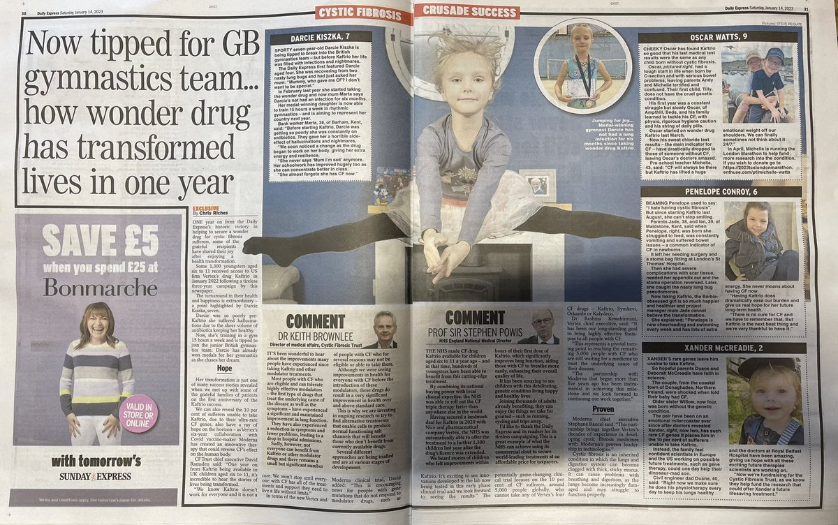 Happy faces of children one year after starting #cysticfibrosis drug #kaftrio as <a href="/Daily_Express/">Daily Express</a> highlights how #covid vaccine mRNA tech is now helping scientists look at ways to treat #genetic conditions like CF and #pku <a href="/cftrust/">Cystic Fibrosis Trust</a> <a href="/PKUFamily/">Kate Learoyd</a> <a href="/NSPKU/">NSPKU</a> <a href="/NHSEngland/">NHS England</a> <a href="/NHSEnglandMedia/">NHS England Media</a>