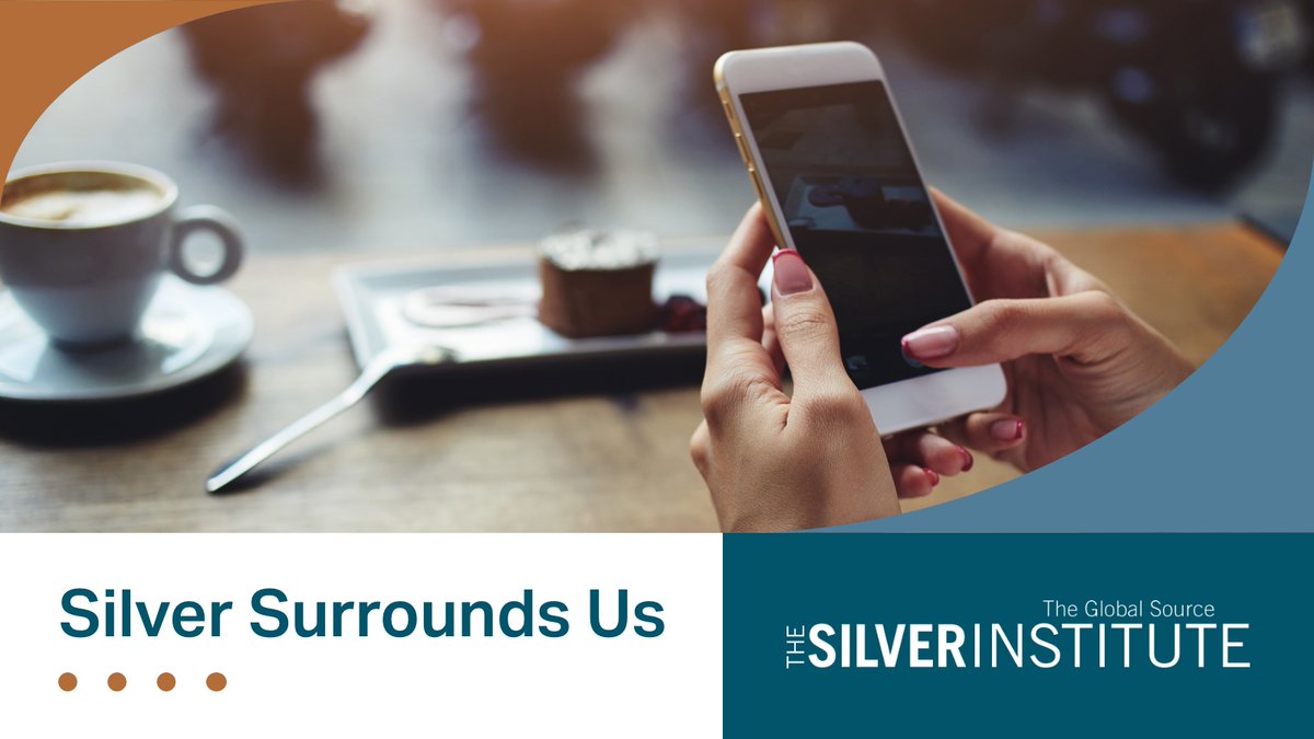 SilverInstitute's tweet photo. #DYK that most of us carry a small amount of #silver with us wherever we go? Cell phones contain approximately 0.3g of our favorite metal. In fact, silver is in almost every electronic device. See:  https://t.co/Te505dogLG https://t.co/5kt3DoDgQ7