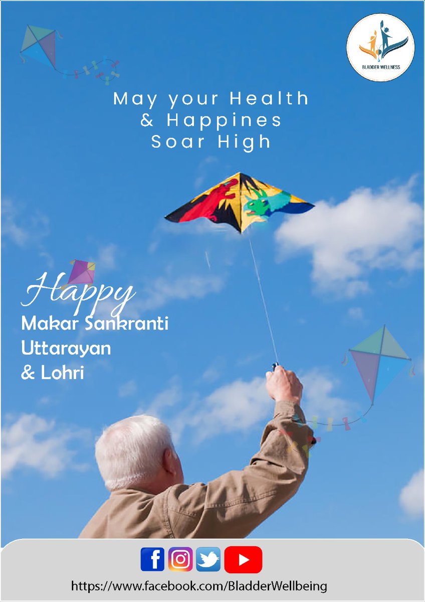 BladderWellnes's tweet photo. Express yourself do not suffer in silent 
May this Makar Sankranti fades away all your Inhibitions 
#urineinfection #besturinologistsofindia #bladderhealth #bph #bladderwellness  #urinaryincontinence #urineleaking  #wellbeinglifestyle #bladdertreament https://t.co/ehzzA8NnC5