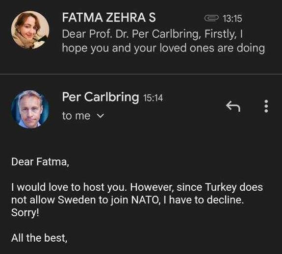 turkdegs's tweet image. 🔴Erasmus+ fonu alan bir Türk öğrencinin Stockholm Üniversitesi&apos;ne yaptığı başvuru; &quot;Türkiye&apos;nin İsveç&apos;in NATO üyeliği konusundaki tavrı&quot; nedeniyle reddedildi!

📌AB üniversiteleri benzer uygulamayı Rus öğrenciler için de  yapıyor;