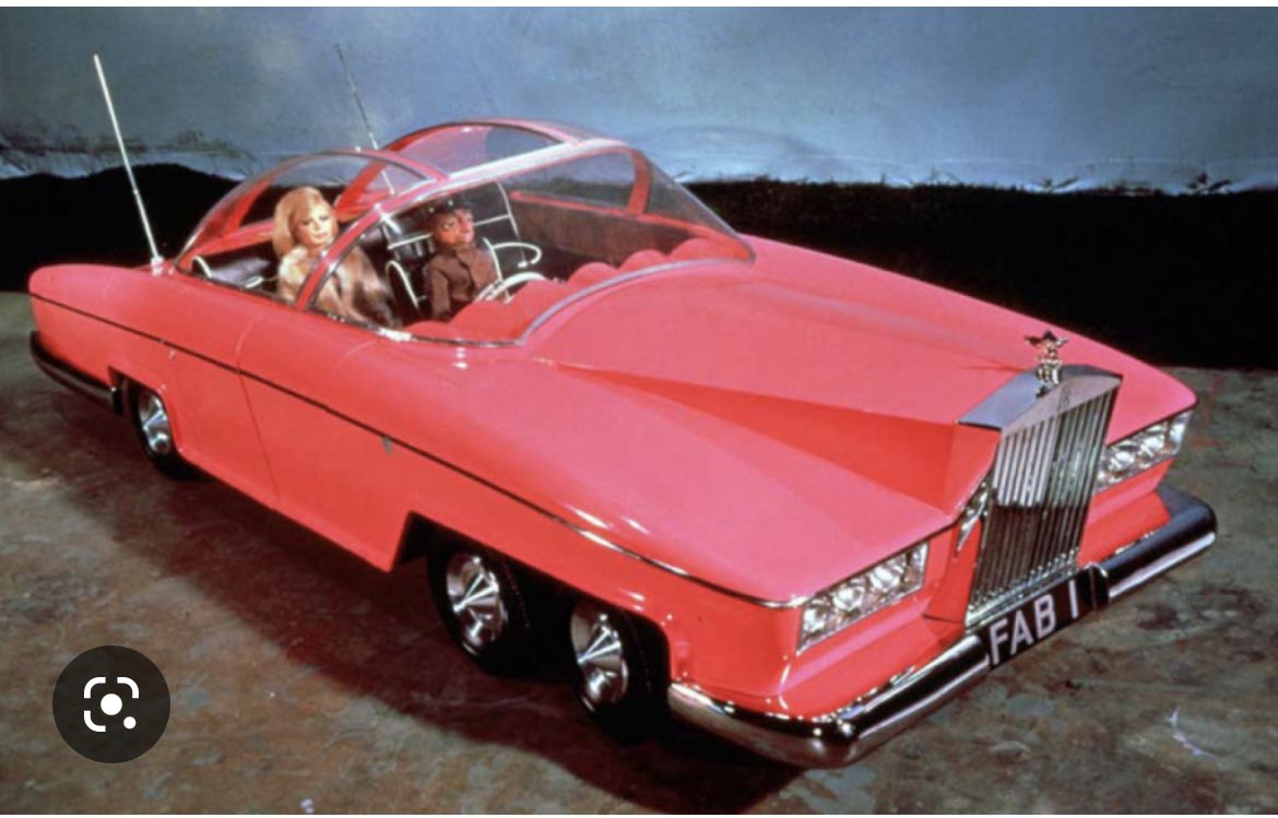 Derekosb's tweet photo. @dgbailey @GinnyBuckley Unfortunately that one wasn’t a “Roller” but a Ford Thunderbird (natural marketing play of course). Need to go back to the original puppet show for the proper “ Roller”! https://t.co/ql4M61FrTO