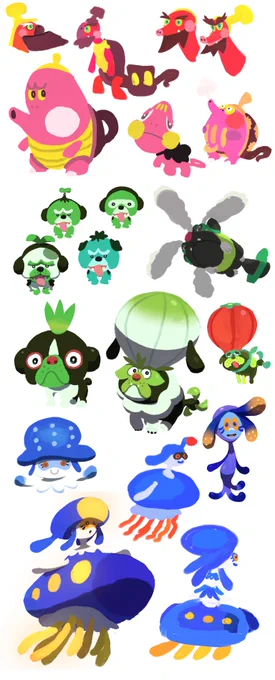 Starters !!! In case someone missed them!! I also added some concept art involving all of their stages, hope you like taking a look at it! 
