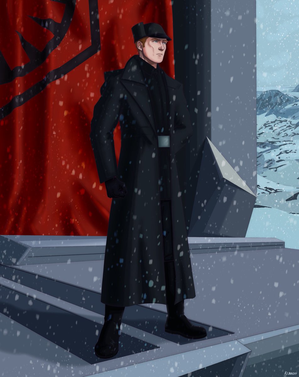 DrawdrawL's tweet photo. Idk if anyone remembers the sketch I posted... There is the finished version of #generalhux looking majestic as always. 
#domhnallgleeson #generalhuxfanart https://t.co/Zgg8aKQ8n3