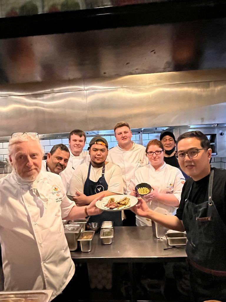 Now we’re cooking!! 👩🏼‍🍳🧑🏼‍🍳👨🏻‍🍳

Our #ZestQuestAsia2022 champions prep for tonight’s <a href="/DonPapaRum/">Don Papa Rum Official Account</a> press dinner in Manila with <a href="/chefcyrustodiw1/">chefcyrustodiwala</a> working with top Filipino Chef Patrick Go, melding Indian &amp; Filipino flavours! Yum!! 

<a href="/MrsTodiwala/">Pervin Todiwala</a> 
<a href="/sheffcol/">The Sheffield College</a> 
<a href="/TheSilverPlate_/">The Silver Plate</a>