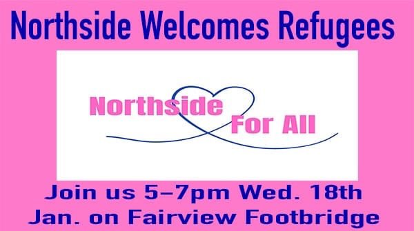 DBNRepeal's tweet photo. Solidarity Rally organised for Wednesday 18 January on Fairview Footbridge 5-7pm - come show your solidarity #RefugeesWelcome #NorthsideForAll ✊🏻 https://t.co/pBA9o6mTqf