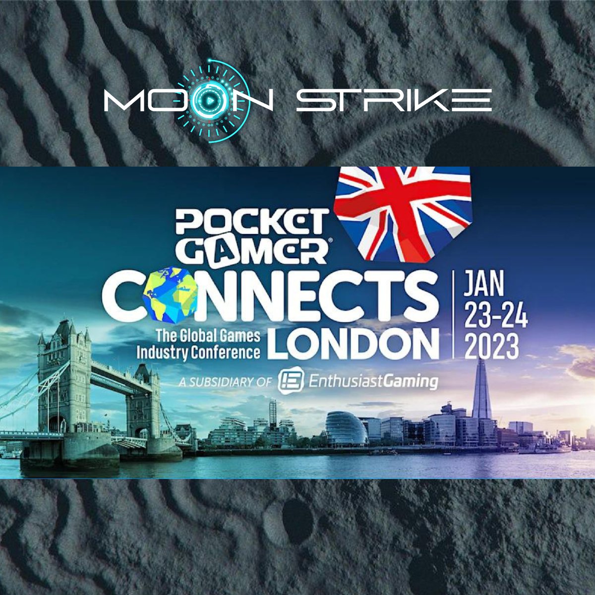 🔥We're thrilled to announce that #MoonStrike will participate in the PG Connects London 2023 event! 
The event will take place from 23-24th of Jan 2023

✅Meet us there or follow us on socials
#pgconnects  #gamingevent #MoonStrike