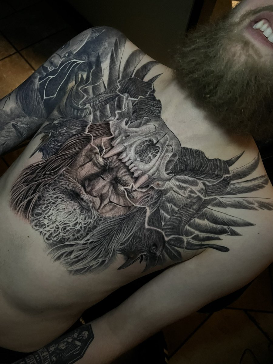 Some more progress on this Odin piece.  ⁣
#blackwork #ink #inked #tattoo #tattoo2me #tattooart #tattooartist #tattoodesign #tattoodo #tattooed #nordic #tattooer #tattooflash #tattooidea #tattooideas #tattooing #tattooink #tattooist #tattooistartmag #tattoolife #tattoolove