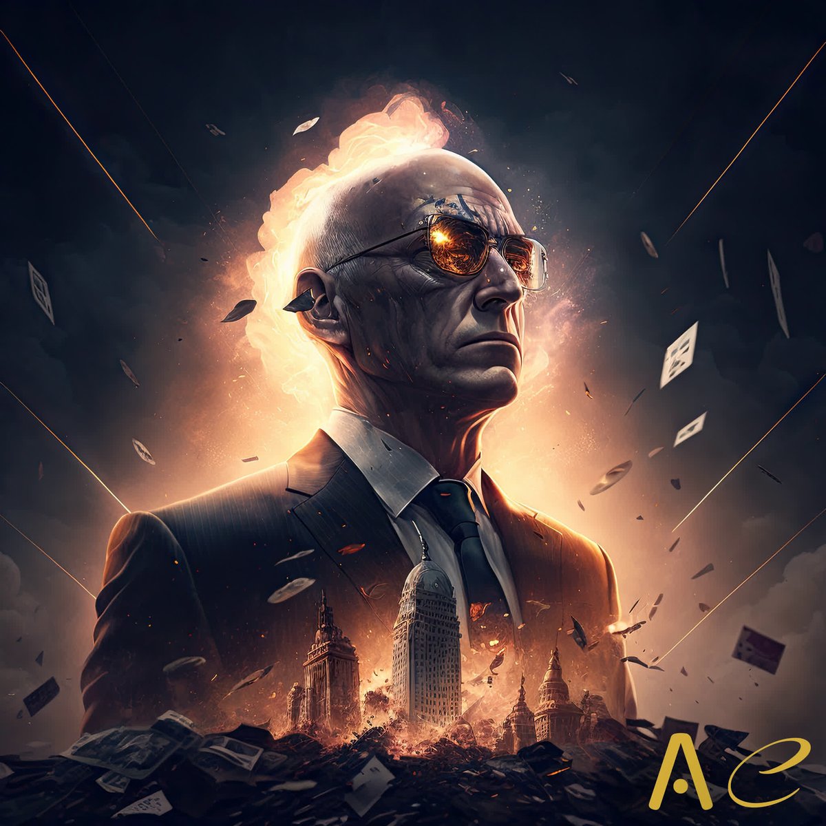 "Money, Power, War"
Which do you prefer as the "Money" part of the triumvirate? Right or Left?

Inspired by @ericgoodmusic at Bula last night!
.
.
.
.
.
#AIArtIsArt #AIArtwork #aiartist #AiArtSociety #DigitalArtist #digitalart #art #artoftheday #nft #nfts