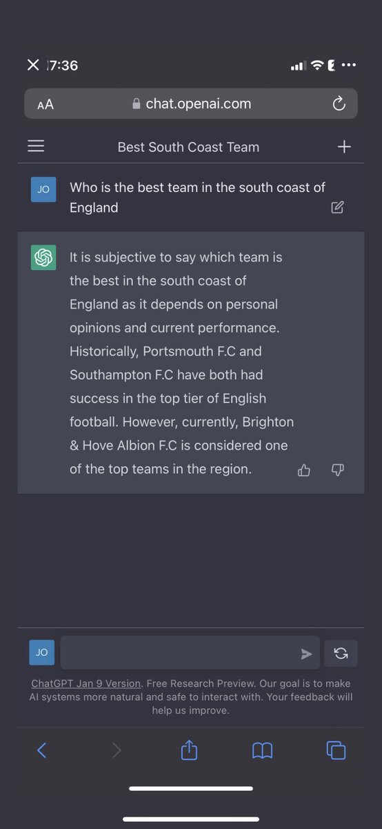 DanNetting's tweet photo. Even chaptgpt knows we are shit #Pompey https://t.co/UV7XL2KBth