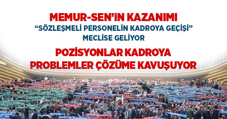 KADRO SEVİNCİ SÜRMELİ, HAKLAR DAHA İLERİYE YÜRÜMELİDİR
#Sözleşmelilere kadro ile ilgili Kanun Meclise geldi. Kazanıma gölge düşürülmemesi, hakların ileriye yürümesi ve genel memnuniyetin sağlanması için konunun bizatihi takipçisi olacağız.

▪️memursen.org.tr/memur-senin-ka…