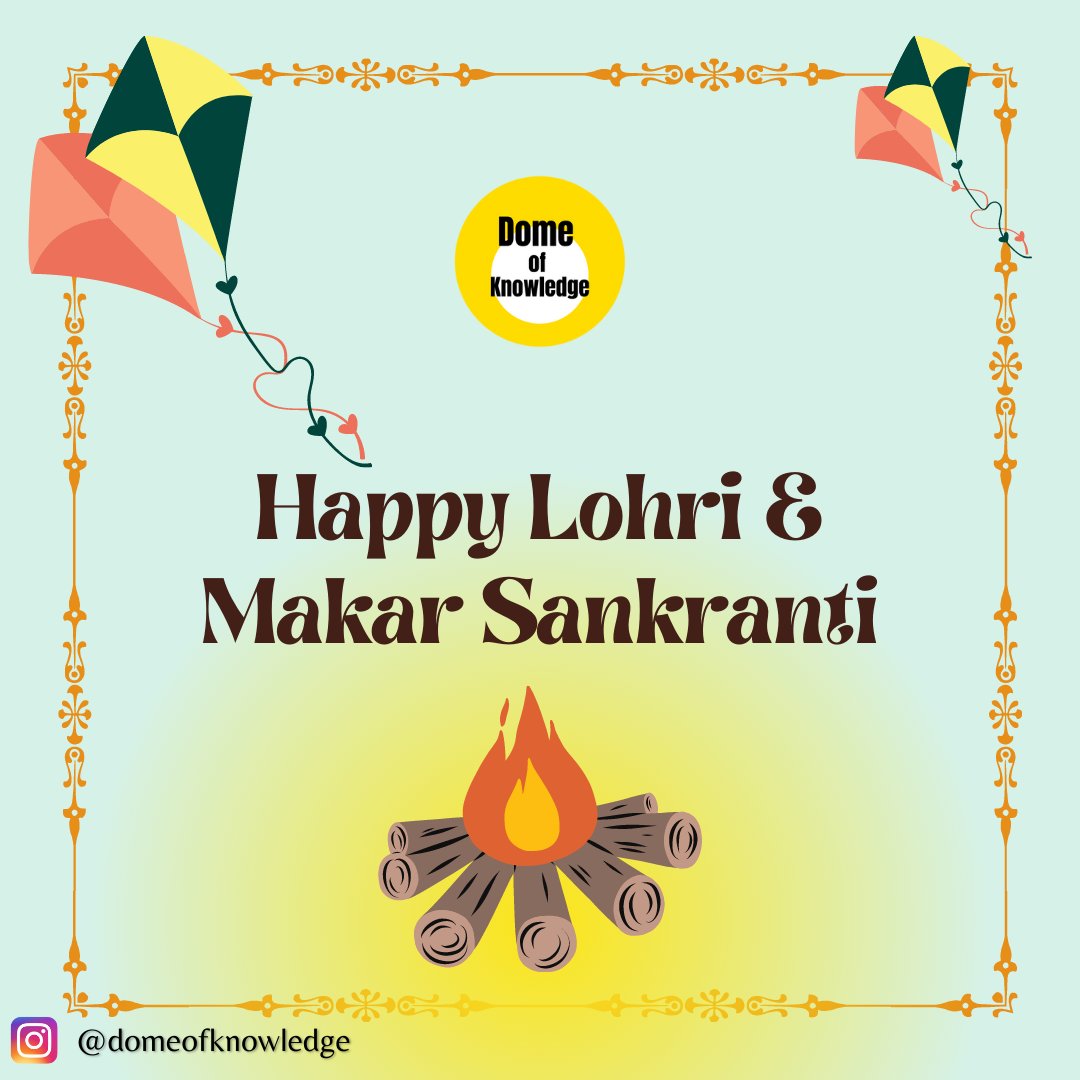 DomeKnowledge's tweet photo. Happy Lohri &amp; Makar Sankranti Friends.

#sankranti #makarsankranti #festival #india #lohri #kites #kitefestival #dk #domeofknowledge https://t.co/1PPOpcAeZz