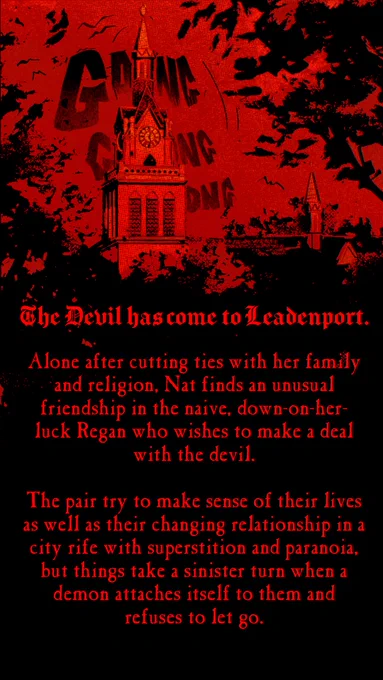 Finally getting around to setting up the tapas and webtoons pages for my upcoming supernatural horror (romance?) comic TIES THAT BIND. Here's the current cover page and synopsis. Full release up in the air but you'll be able to read the teaser in Feb! 