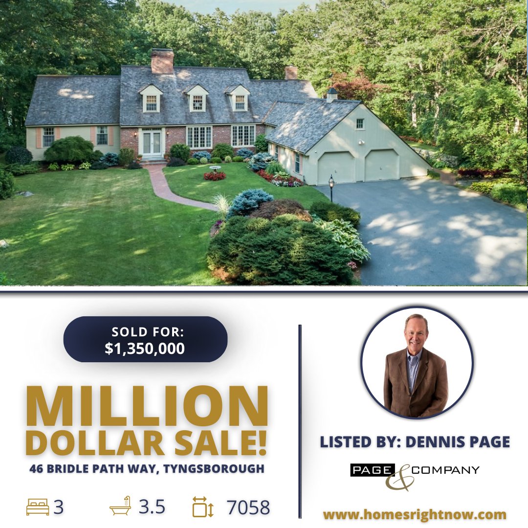 WOW! Congratulations🎉to Dennis Page🦁 in our #Tyngsborough
office who closed on this gorgeous $1,350,000 sale!🏡 Way to go, Dennis!✨

#LAER #LAERrealty #HireALion #HearOurRoar #LocalAgentsExtraordinaryResults #TheLionsOfRealEstate #HomeGoals #LuxuryRealEstate #MillionDollarSale
