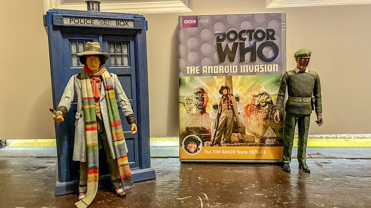 JR1991JR's tweet image. DOCTOR: Tell me, if your Kraal friends are so unviolent, why did Styggron try to vaporise me?  CRAYFORD: Oh, yes. Yes, well, they thought you were a danger.  DOCTOR: Oh. 

Doctor Who The Android Invasion

#DoctorWho #TheAndroidInvasion