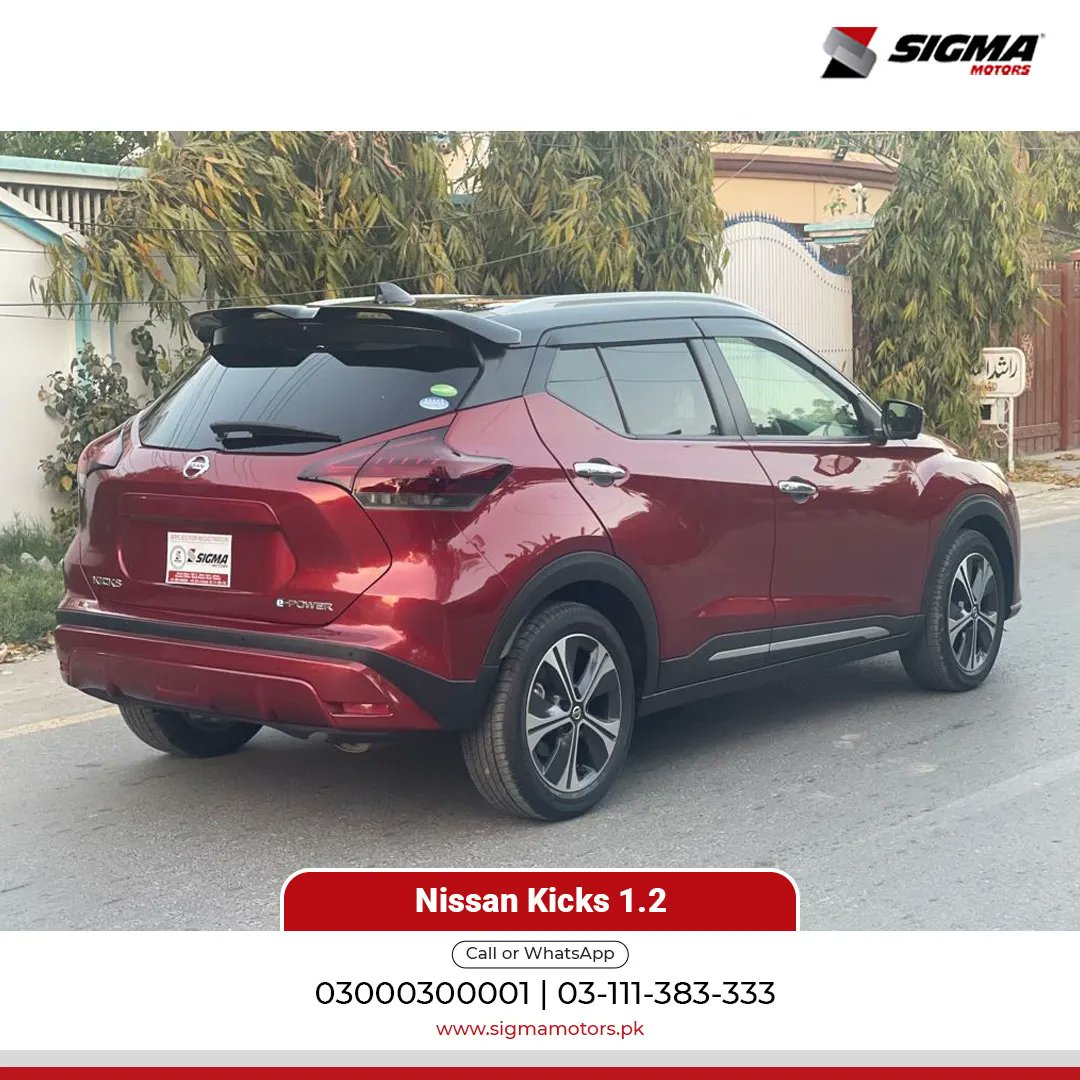 Sigma_Motors's tweet photo. Nissan Kicks 1.2
E-Power Technology
Model Year 2020
Import Year 2022
Mileage:6000 KM
Adaptive Cruise Control
Bluetooth Mobile Controls
Front Back Auto Radars
360 Degree Camera Views
And Much More.
#sigmamotorslahore #Nissan #nissandayz #nissancars #Nissan #Kicks https://t.co/Eg6fwWHxwj