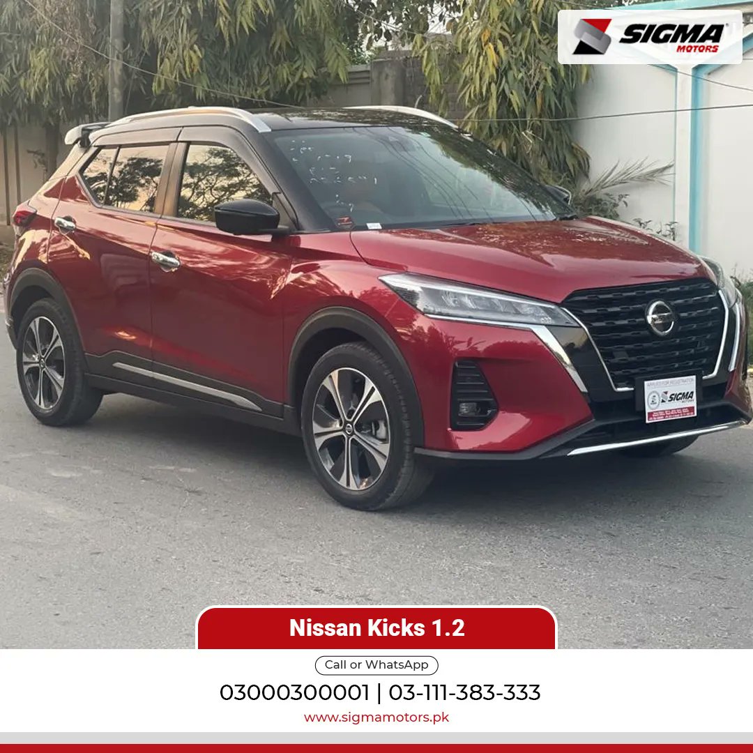 Sigma_Motors's tweet photo. Nissan Kicks 1.2
E-Power Technology
Model Year 2020
Import Year 2022
Mileage:6000 KM
Adaptive Cruise Control
Bluetooth Mobile Controls
Front Back Auto Radars
360 Degree Camera Views
And Much More.
#sigmamotorslahore #Nissan #nissandayz #nissancars #Nissan #Kicks https://t.co/Eg6fwWHxwj