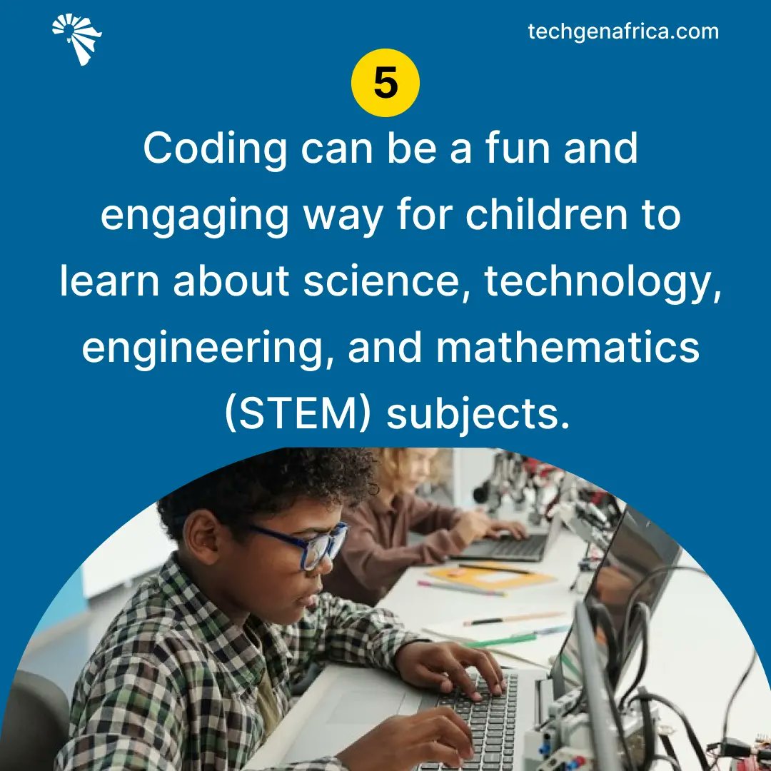 techgenafrica1's tweet image. #coding  #STEMeducation #techgen #onlinecoding #Education #technology #entrepreneurship #Startups #innovation #Leadership #management #innovators #stemeducation #kidscode #teenscode #tech #programming