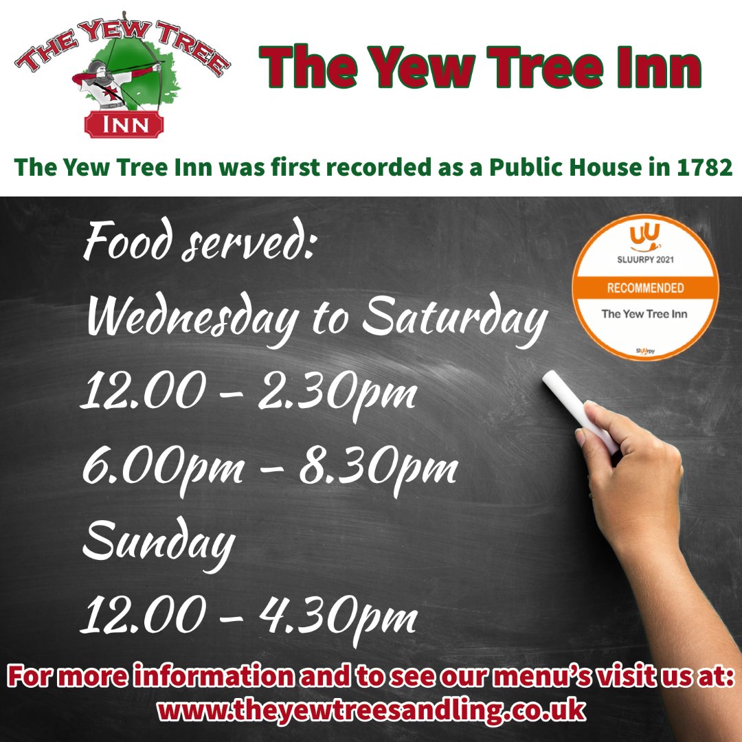 sandlingyewtree's tweet photo. #pub #realale #finewine #nightout #pubgarden #traditionalpub #goodfood #publunch #takeaway #dinner #Hadlow #PaddockWood #EastPeckham #BoroughGreen #Kemsing #WestMalling #Aylesford #EastMalling #Snodland #Maidstone  #tonbridge #sandling #EastPeckham #Sevenoaks #restaurant #cook https://t.co/V9KubGIpul