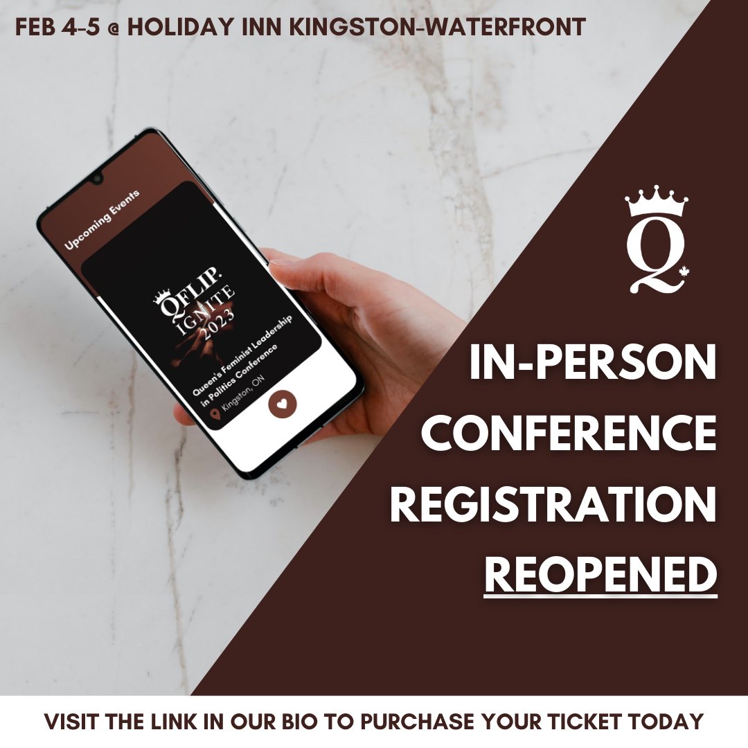 Q_FLIP's tweet photo. ⚠️ REGISTRATION HAS REOPENED FOR #IGNITE2023 ⚠️

Limited spots available - buy your tickets by January 20🔥

#IGNITE2023 will be at the Holiday Inn Kingston-Waterfront on Feb 4-5!

Can’t make it? Watch online from the comfort of your home!

Click the link in bio to buy tickets! https://t.co/f2iGVaUOCD