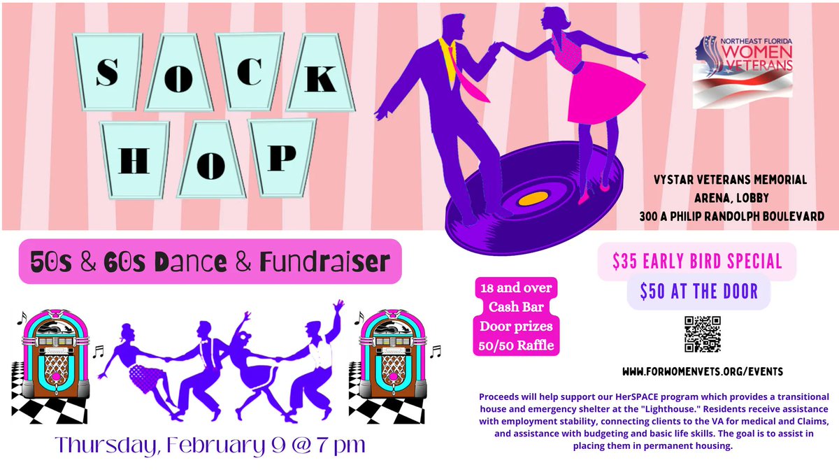 wvignited's tweet photo. Don't forget to purchase your tickets for the Sock Hop Dance & Fundraiser which takes place in the Lobby of the VyStar Veterans Memorial Arena, Thursday, Feb 9th, at 7 pm. Tickets are currently $35 and can be purchased at https://t.co/HO7Nz90yGY #EarlyValentine #PreSuperbowl https://t.co/AoLfjdeMio