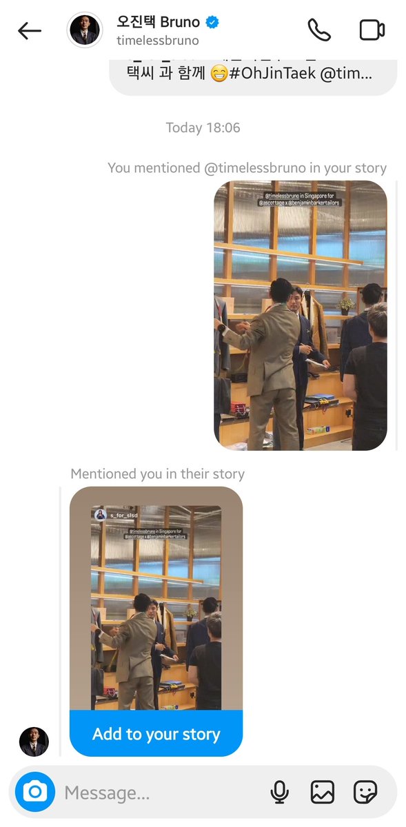 PisiNoona's tweet photo. #์ธ์ค's ์น๊ตฌ #์งํ and me ๐#OhJinTaek @timelessbruno and #Ascottage team in Singapore @ The Cathay
I am a fan of #SinglesInferno #์๋ก์ง์ฅ (S1 and S2) ๐ Hope to see @asser__kim #SeJun too next time ๐ They usually come to SG for their tailoring business. https://t.co/1DVt2vtsOC