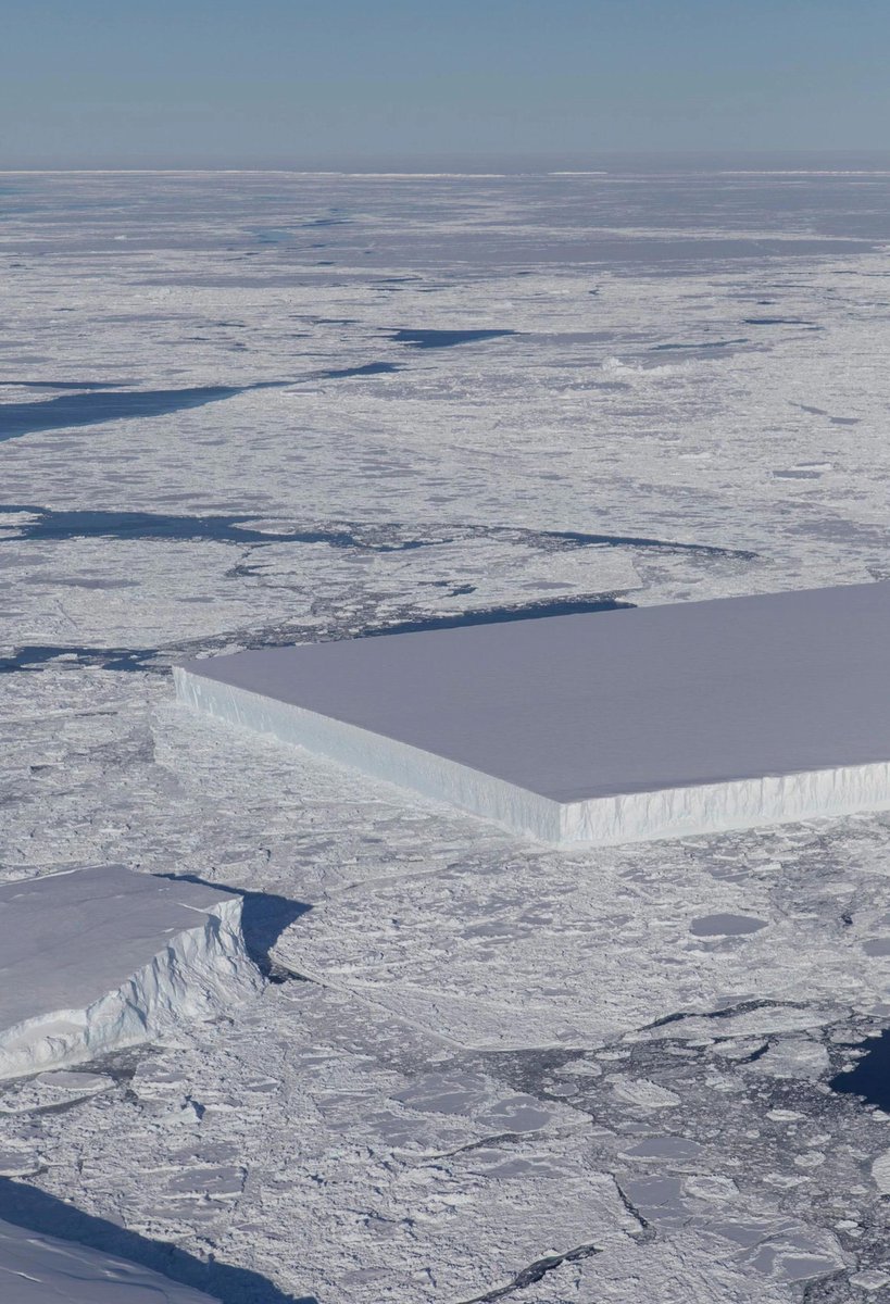 NASA finds a perfectly cut, trillion-ton rectangular iceberg floating off of the Larsen C ice shelf.