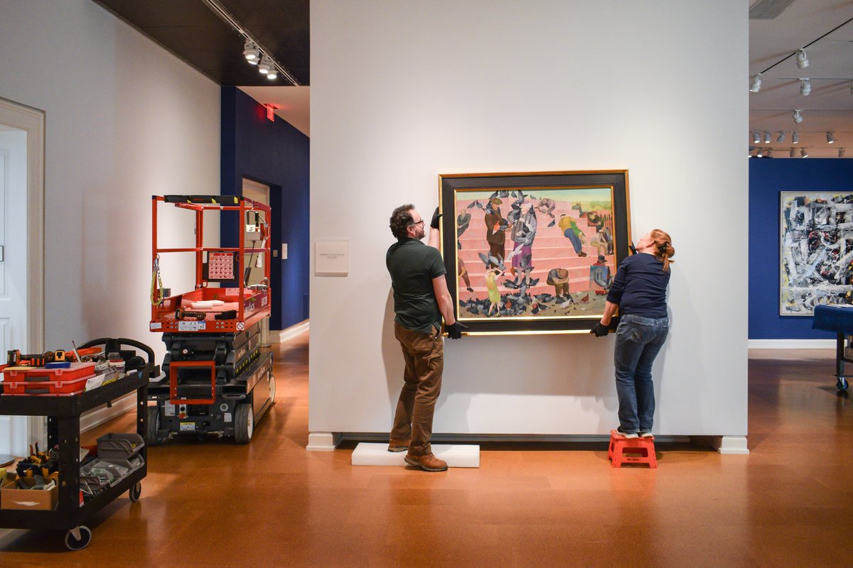 TheWestmoreland's tweet photo. The galleries featuring modern and contemporary works will reopen this coming Wednesday, Jan. 18! Until you can view these galleries in person, enjoy a few #BehindTheScenes photos of the #reinstallation process.
#ModernArt #ContemporaryArt #ArtInstall #TheWestmoreland https://t.co/tVSnRu0hTV