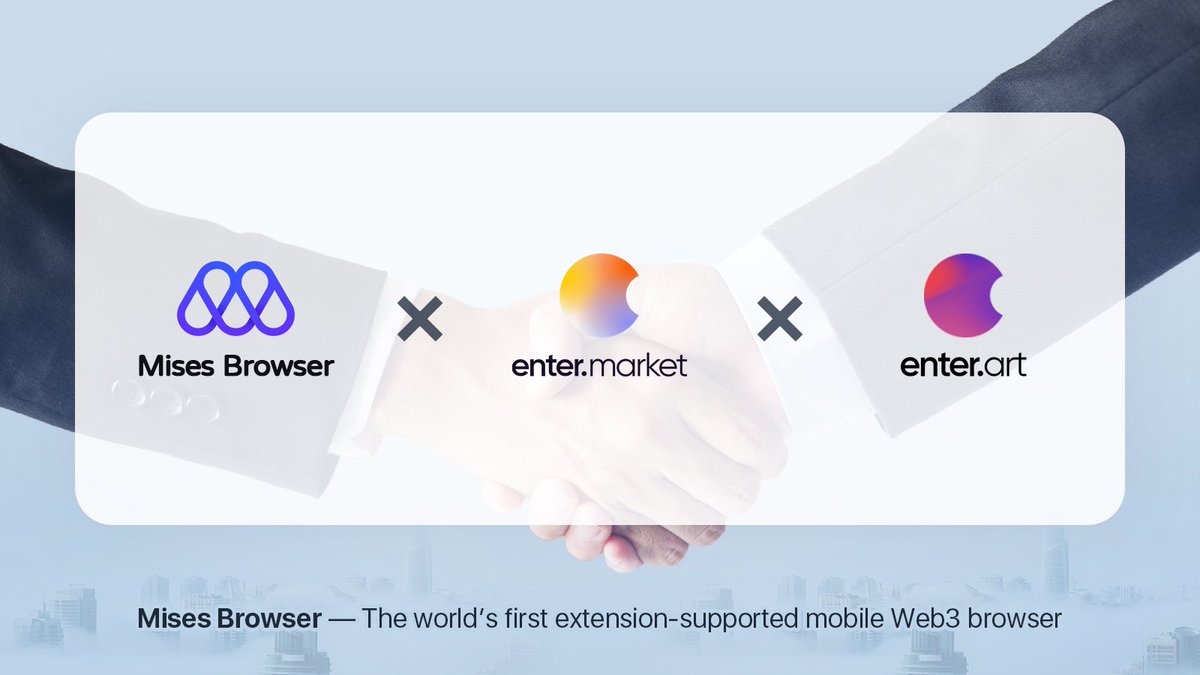 Sumi55082650's tweet photo. #enter and #misesbrowser have come together to create a better #Web3 experience and services for users.

Have you tried it yet?

#EnterNFT #NFTART #Blockchain #Avax #Avalanche #Cryptocurrency #cryptocommunity #NFTs #NFTCommunity #entermarket #enterart #enterecosystem #Enterarmy https://t.co/D5wkbDPnzX
