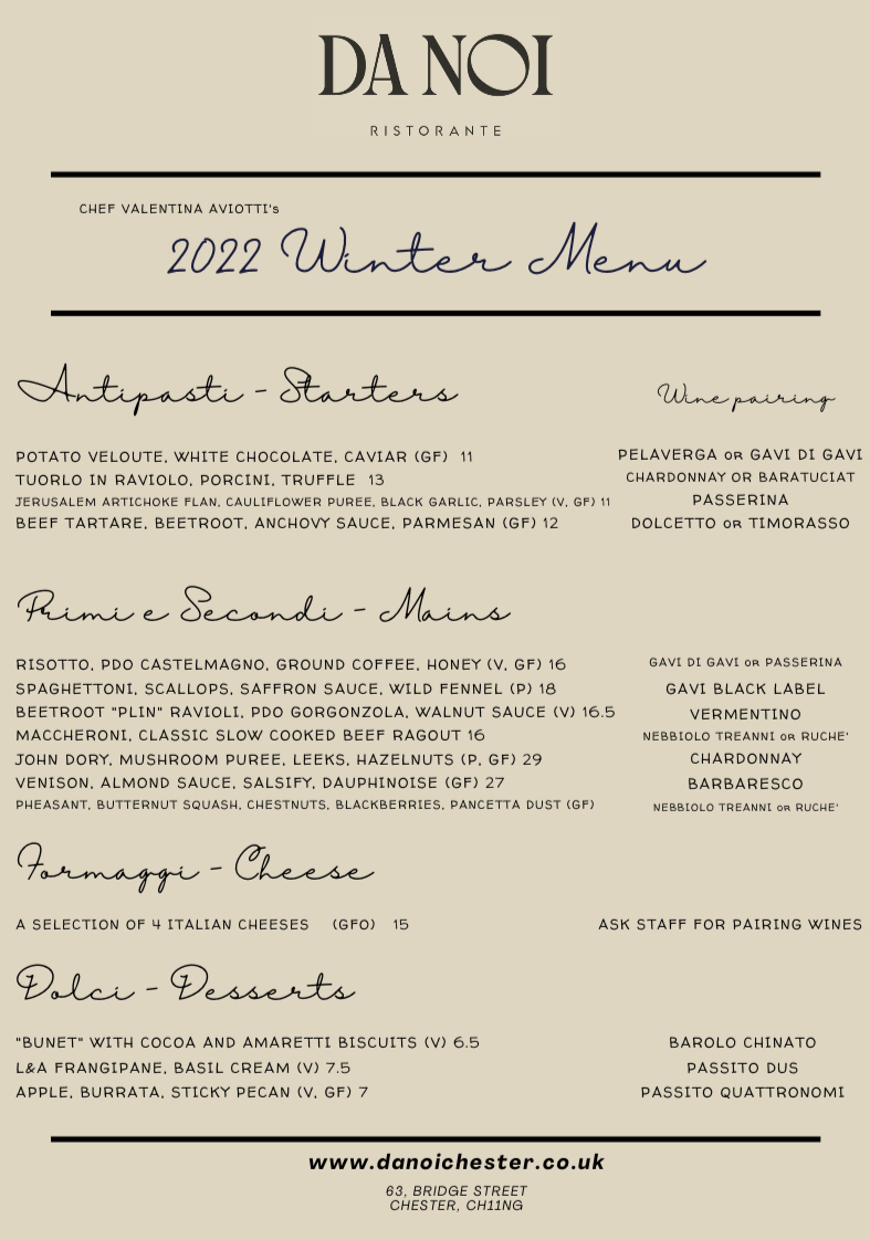 DaNoiChester's tweet image. The moment you have all been patiently waiting for, to find out what Chef Valentina has created for the first menu of 2023.

She has been working incredibly hard making sure it is perfect and that it creates a unique experience for everyone. 

#michelinchef #finedining #cheshire