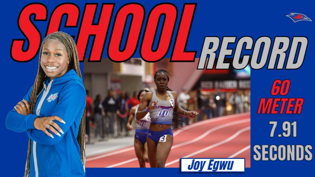Another day, another broken record. Joy Egwu becomes the first Lady Chap to ever finish the 60-meter run in under eight seconds, smashing the old record of 8.27 seconds. 🎥 es.pn/3CHWkvX 📈 bit.ly/3kcjEvl