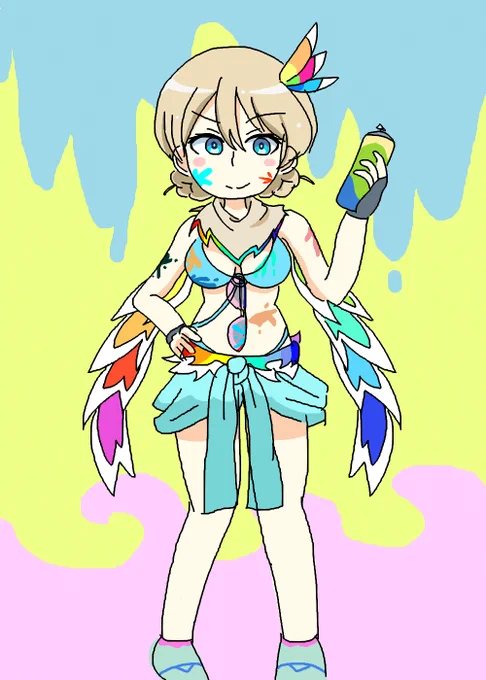 ちょっと息抜き。AzPainterで久々にインク・ダージリン描いた。 