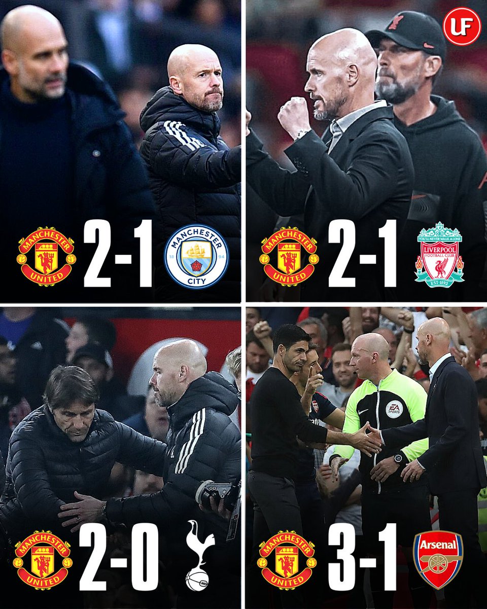 UtdFaithfuls's tweet image. Still can't believe Erik ten Hag did this in his first season as Man Utd's manager, after losing the first 2 games..