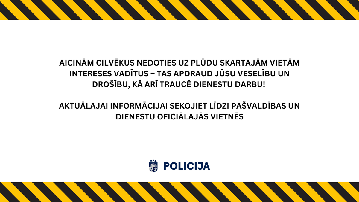 📢🚔 Valsts policijas darbs #Jēkabpils plūdu skartajās teritorijās: Austrumzemgales iecirknis Jēkabpilī evakuēts un turpmāk visu diennakti iedzīvotājiem pieejams Lilliju ielā 20B! 

Aicinām iedzīvotājus sekot dienestu norādēm!

🔗Plašāk: vp.gov.lv/lv/jaunums/val…