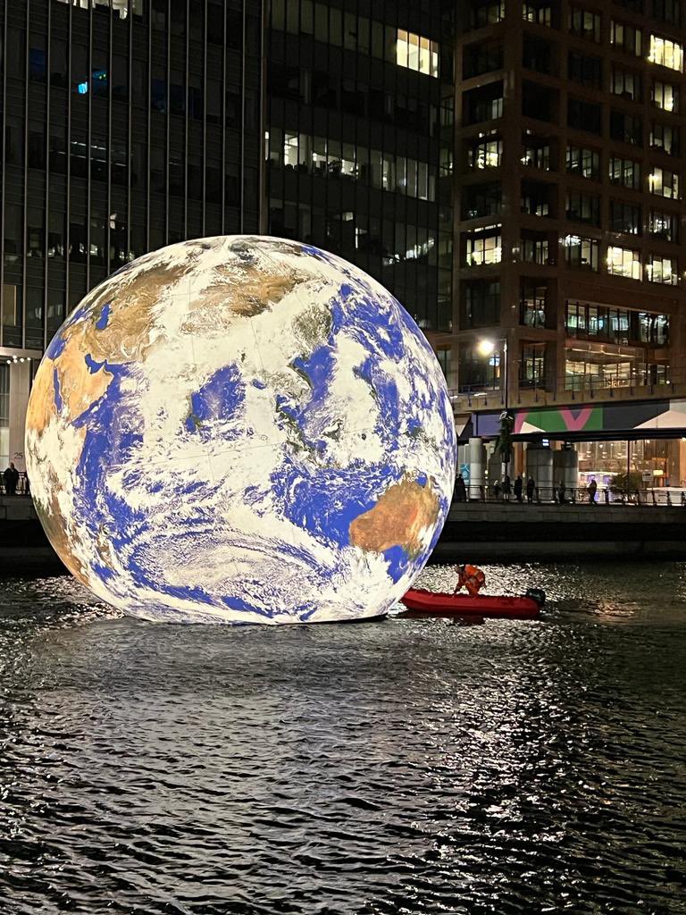 Luke Jerram (@lukejerram) on Twitter photo FloatingEarth by <a href="/lukejerram/">Luke Jerram</a> just being installed in CanaryWharf, London for #winterlights . <a href="/CanaryWharfLive/">Canary Wharf News</a> <a href="/TimeOutLondon/">Time Out London</a> . FloatingEarth by <a href="/lukejerram/">Luke Jerram</a> just being installed in CanaryWharf, London for #winterlights . <a href="/CanaryWharfLive/">Canary Wharf News</a> <a href="/TimeOutLondon/">Time Out London</a> .
