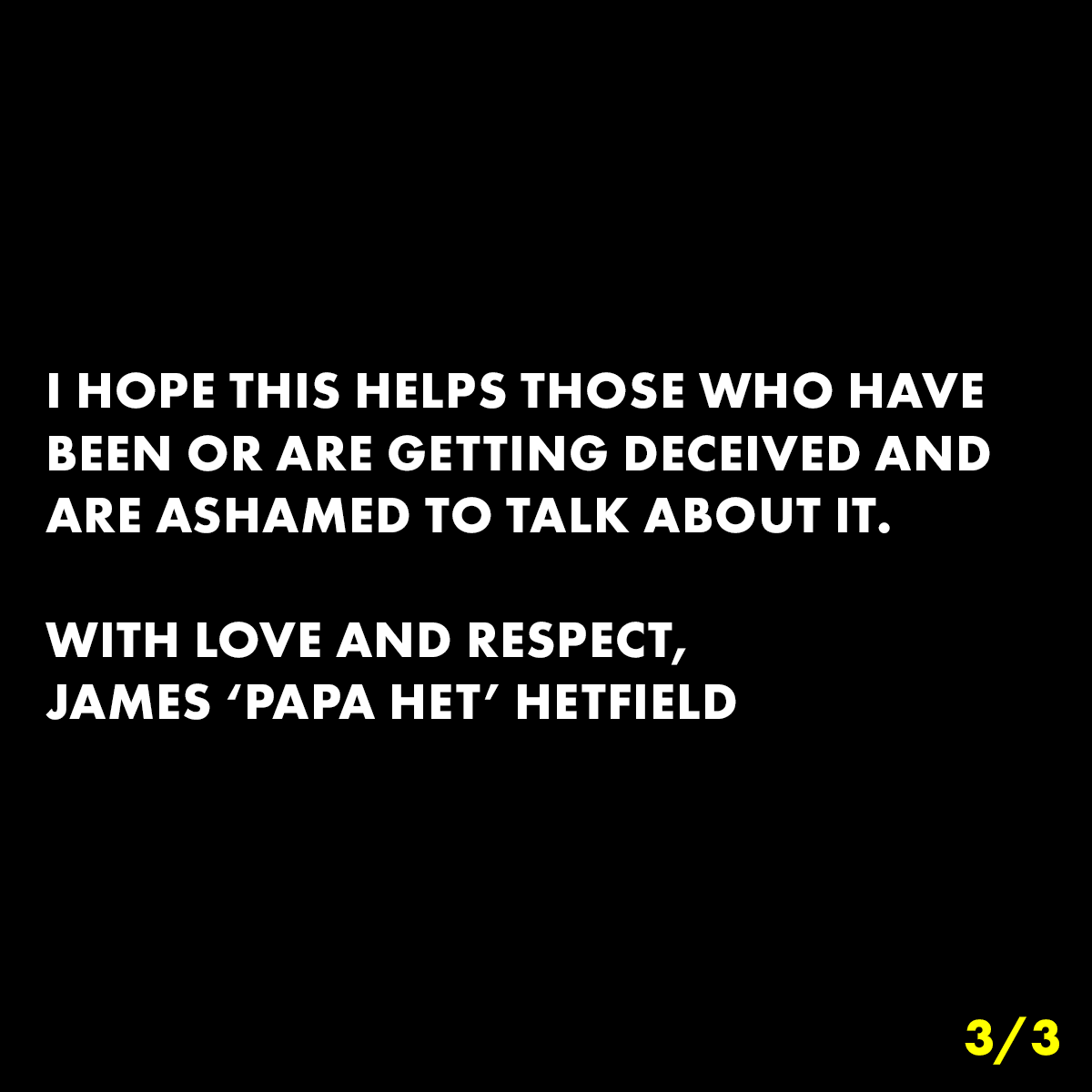 Metallica's tweet photo. Papa Het would love you to read this... https://t.co/UPYamfaTY8