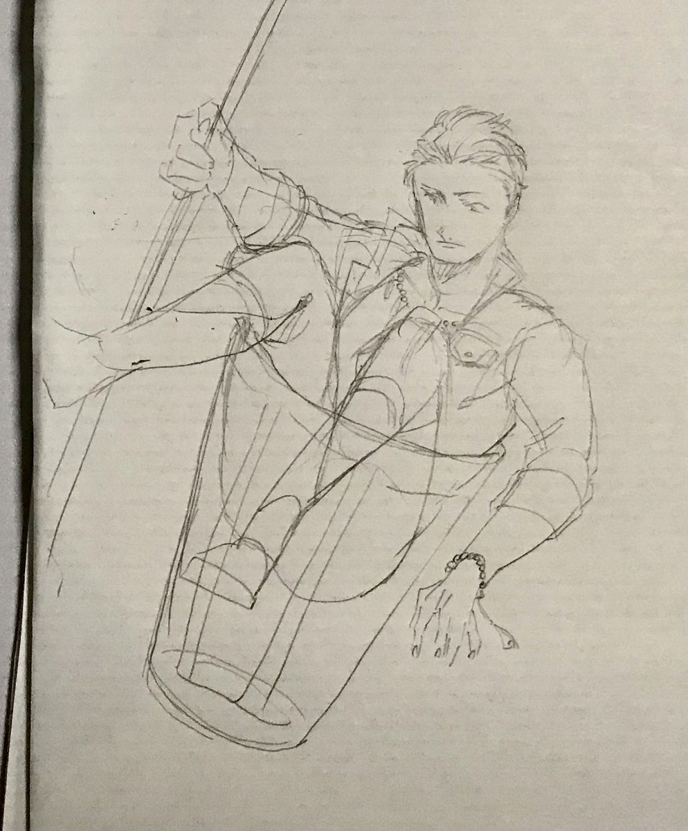 ハマって尻が浮いてる感じも可愛いなと思って下書きを描いていたが塗ってしまうと伝わらない…。 