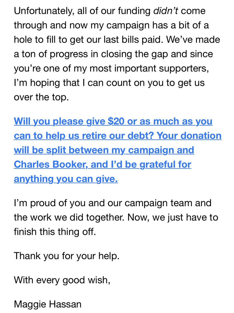 terrymeiners's tweet image. New Hampshire’s @SenatorHassan is assisting @Booker4KY as both of them wrestle with debt from #Election2022