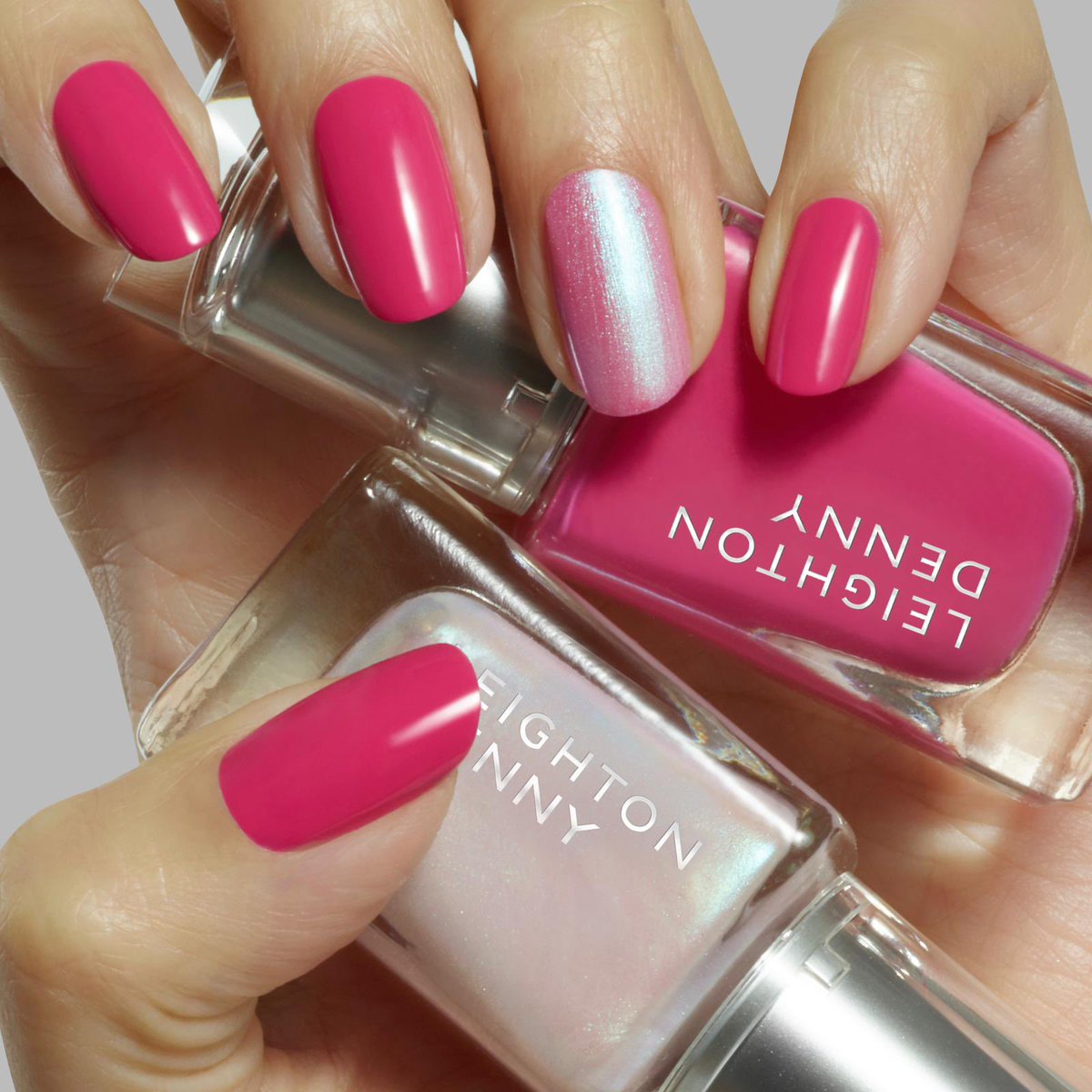 Take your glaze to the next level….just layer our new GET GLAZED nail colour over a base shade to transform it into your own unique shade. 💅🏾 Get the look with GET GLAZED layered over PLUSH PINK. Shop now: leightondenny.com/get-glazed-12m…