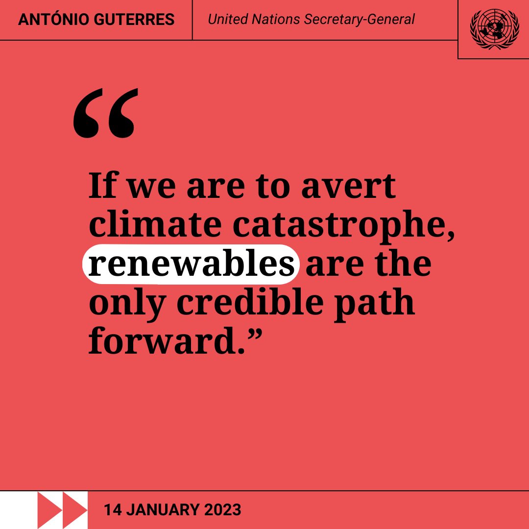The 2020s must be the decade of renewables to provide cheap &amp; affordable energy access to all while preventing the worst impacts of the climate crisis. 

But let's not forget: The transition must start now. We don't have a day, month, or a year to spare.

#IRENA13A