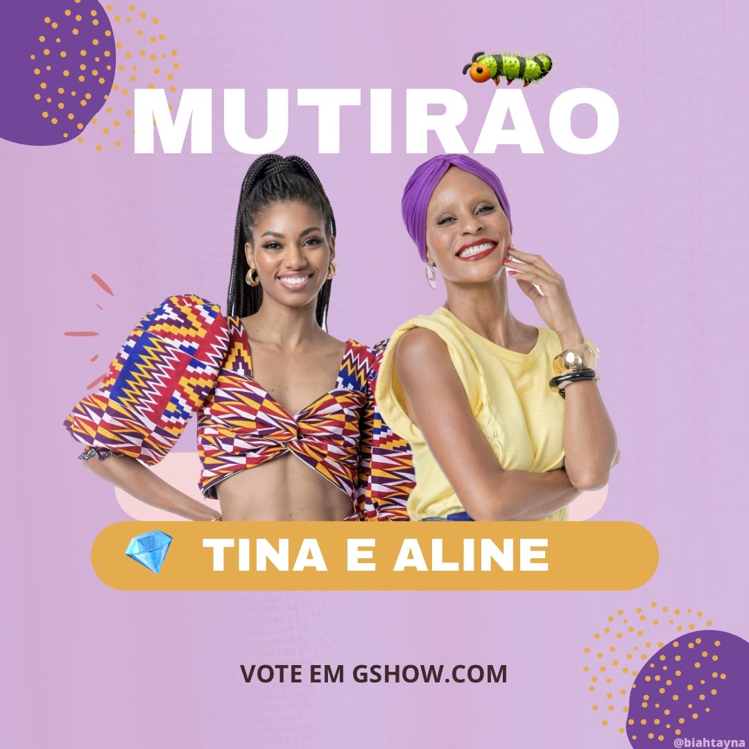 FcFantineT's tweet photo. Bora votar nessa dupla? 

@AlineWirley @tinacalamba

https://t.co/xige0oN8BX
 
#TeamAline #TeamTina #BBB23 https://t.co/oladw7s6AV