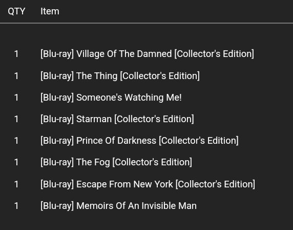 MassGrave's tweet image. Just upgraded most of our John Carpenter DVDs in one fell swoop!
Happy Birthday John Carpenter!
#MutantFam #ScreamFactory #hauntedhaul #CollectionResurrection