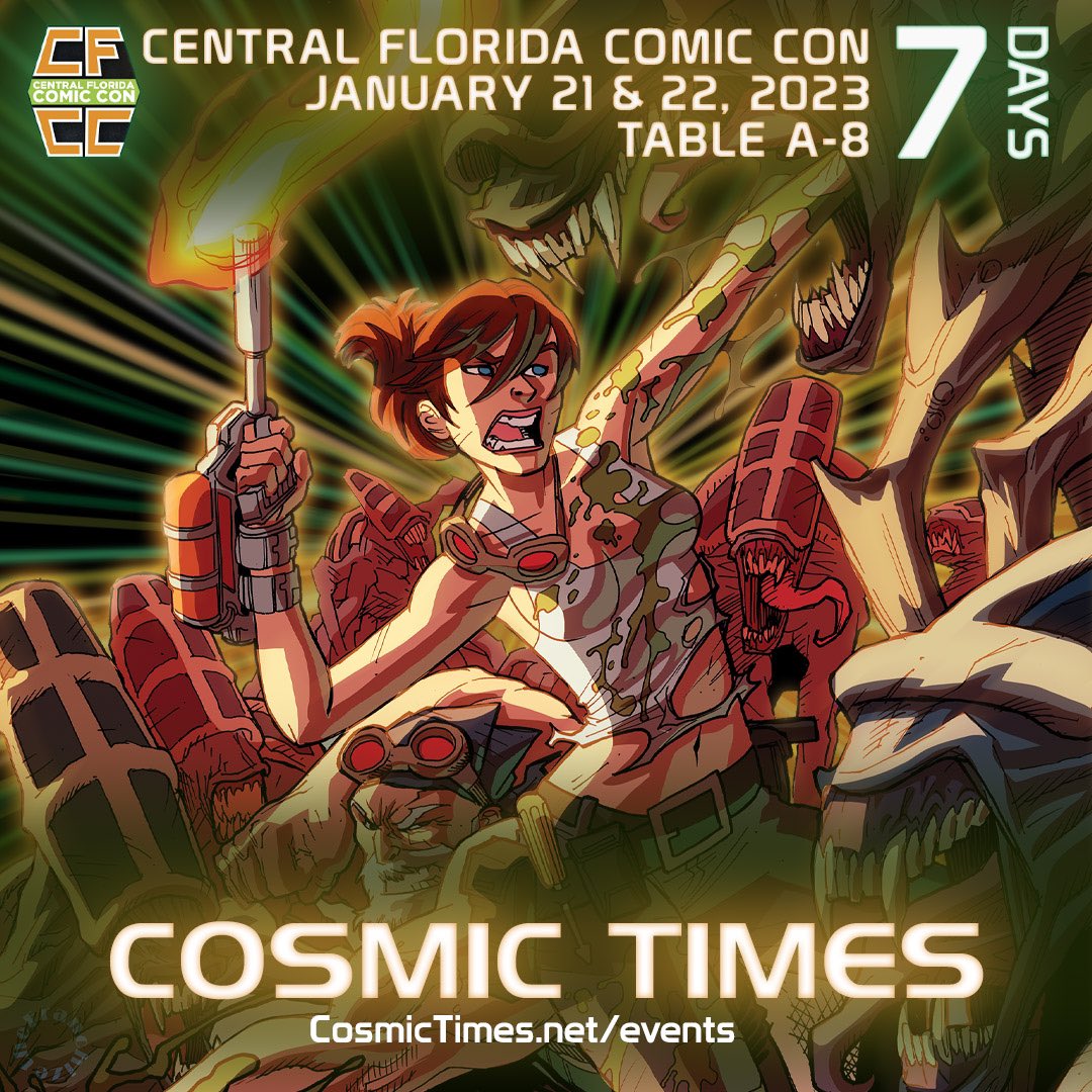 CosmicTimes's tweet photo. Only SEVEN DAYS … ONE WEEK until the comic con awesomeness of the @CentralFlaCon begins at the @RPFundingCenter in Lakeland, FL. It’s going to be incredible!
#comiccon #florida #lakeland #cfcc #grwmc #becosmic #comics #indiecomics #comicbooks https://t.co/tsTPHMjAL9