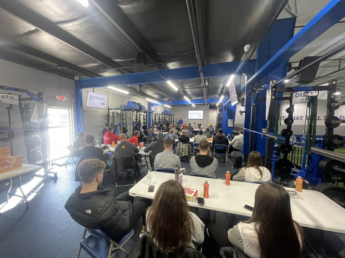 CovCathStrength's tweet photo. Second half of the day is under way! @jeremyccarlson speaking on speed development with time constraints! @NHSSCAKY STATE CLINIC IS KILLING IT. @NHSSCA #FAMILY https://t.co/KvDjqDKRXb