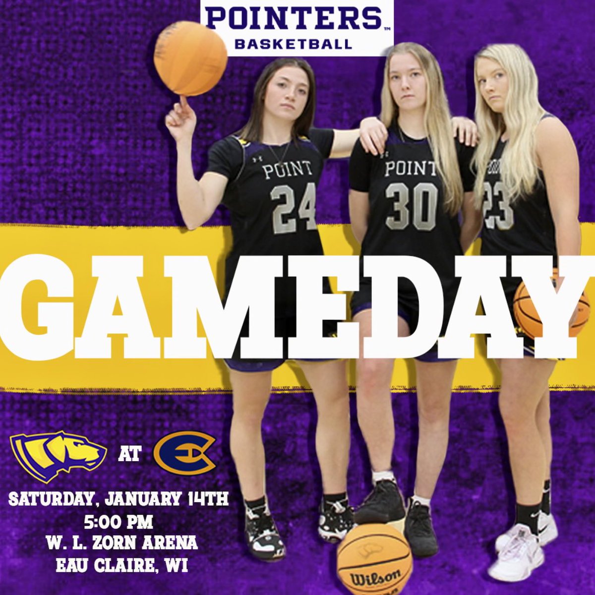 UWSPWBB's tweet photo. Bus 🚌 Loaded; Wheels 🛞 Rolling…
Heading West 🧭 this afternoon.!.!.! 

📍W.L. Zorn Arena
🆚 UW Eau Claire 
⏰ 5:00pm
📻 https://t.co/aErJl0DW2b 
📺 https://t.co/AyV4WEtdFF 
📊 https://t.co/2FrEfmZuzL 

🟣 #OffTheLeash 🟡 #Pointers 🟣 https://t.co/lbZkgGtXKb