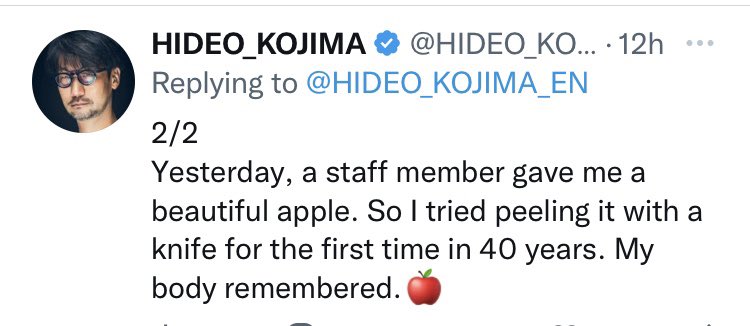 flying_rodent's tweet photo. I don’t know if any of us love anything as much as Kojima seems to love everything https://t.co/kRMrScYuIu