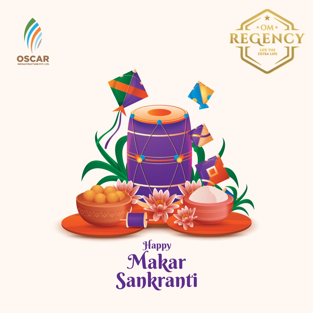 OmRegency's tweet image. This Makar Sankranti, may happiness soar high in your home. 

#OscarInfrastructure #OmRegency #MakarSankranti #Taloja #XtraLife #RealEstate #property #NaviMumbai #India